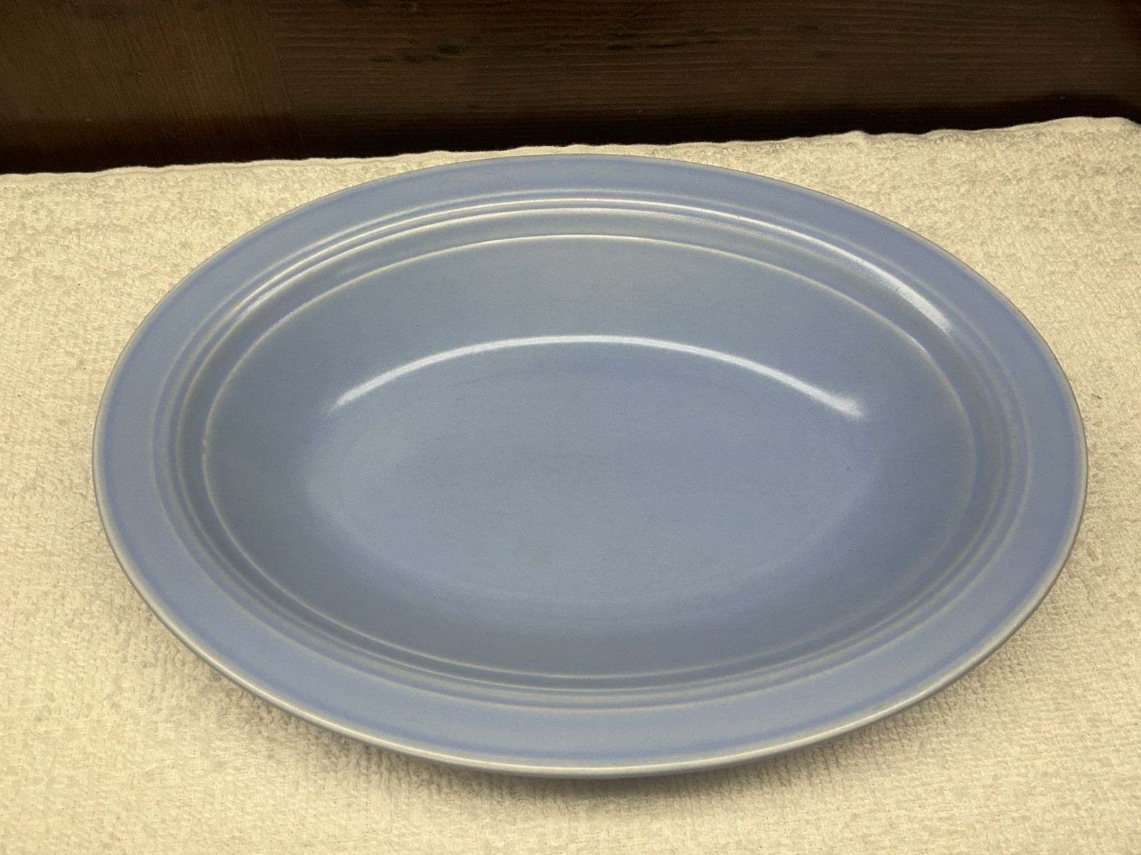 Vintage VERNON KILNS Vernonware Modern California 9 3/4" Oval Serving Bowl Blue Vintage VERNON KILNS Vernonware Modern California 9 3/4" Oval Serving Bowl Blue