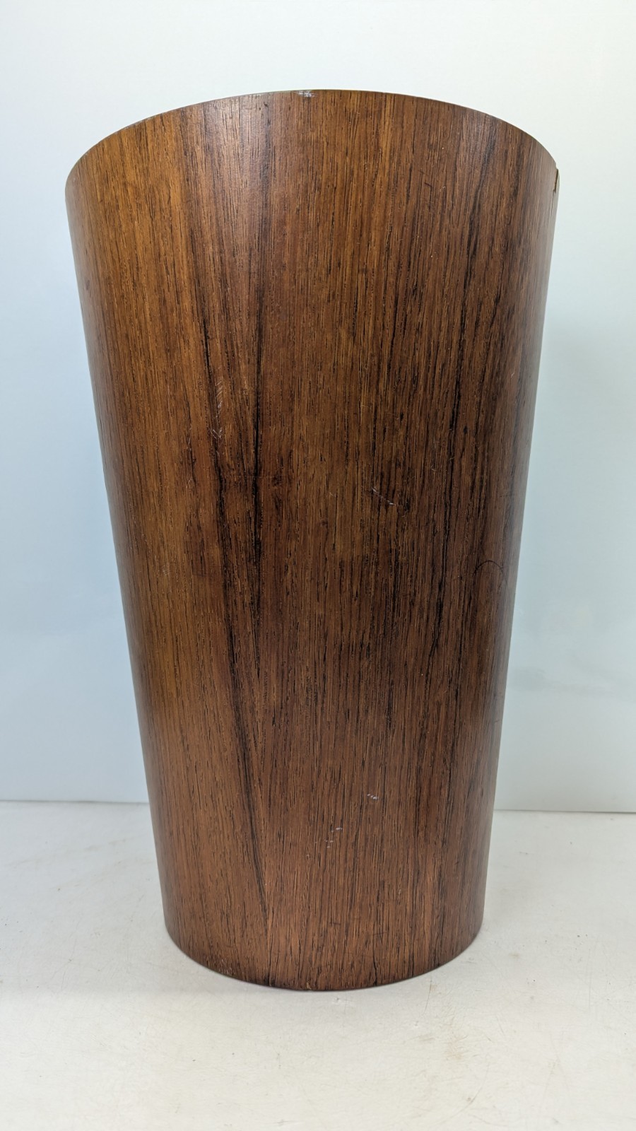 Midcentury Rainbow Servex Large 16" Teak Waste Basket Martin Aberg Trash Bin Vtg Midcentury Rainbow Servex Large 16" Teak Waste Basket Martin Aberg Trash Bin Vtg