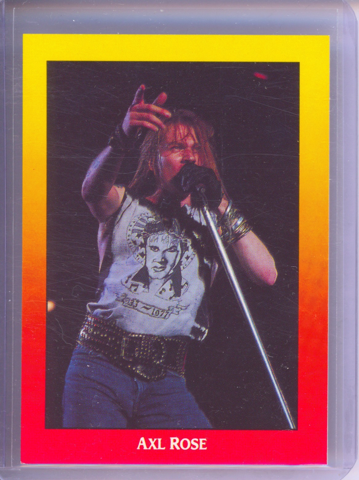 AXL ROSE 1990 Brockum Rockcards GUNS N' ROSES Rookie RC Card #1 PSA