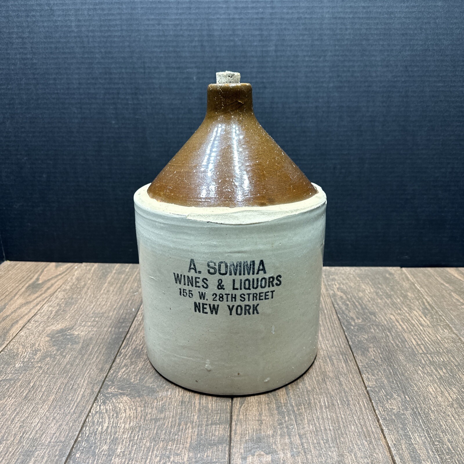Vintage A.SOMMA WINES & LIQUORS JUG 155 W. 28th STREET NEW YORK Vintage A.SOMMA WINES & LIQUORS JUG 155 W. 28th STREET NEW YORK