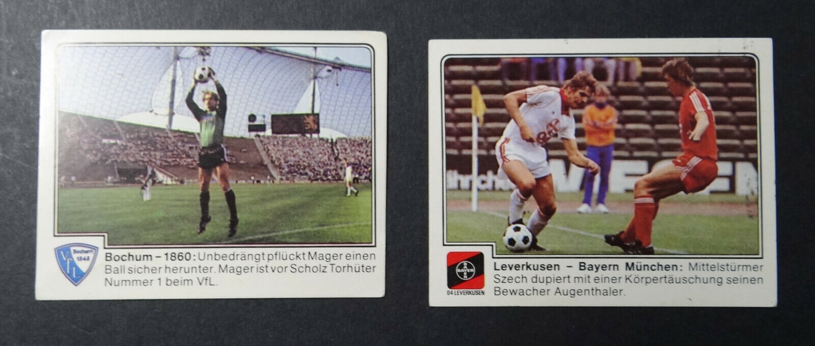 2 Piece Panini Football 80 Bundesliga 1980 Trading Cards
