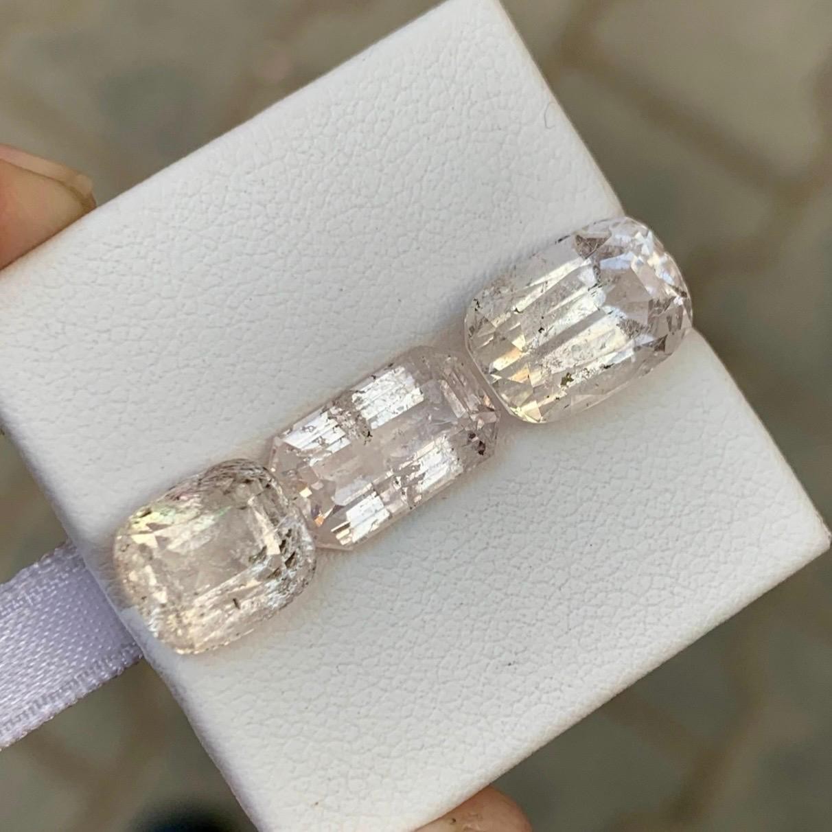 13.50 CT Terminated Natural Morganite loose Gemstone  From Afghanistan