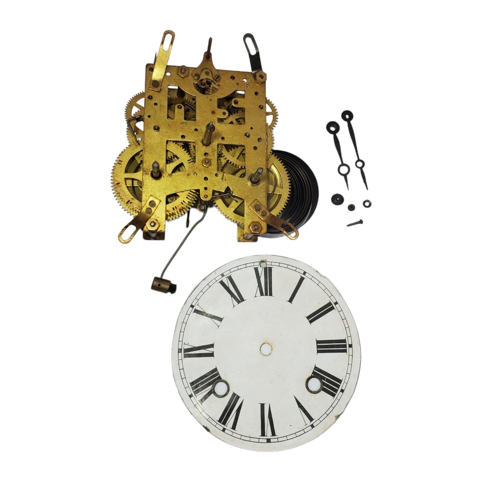 Antique New Haven Clock Co. Movement w/ Dial & Hands