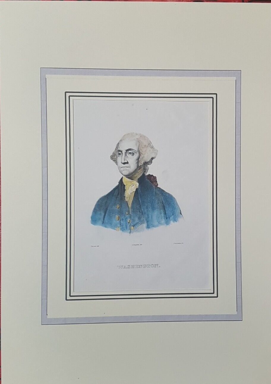 Portrait of 4 Presidents  Washington, Franklin, Adams, Jefferson Lemaitre  1838