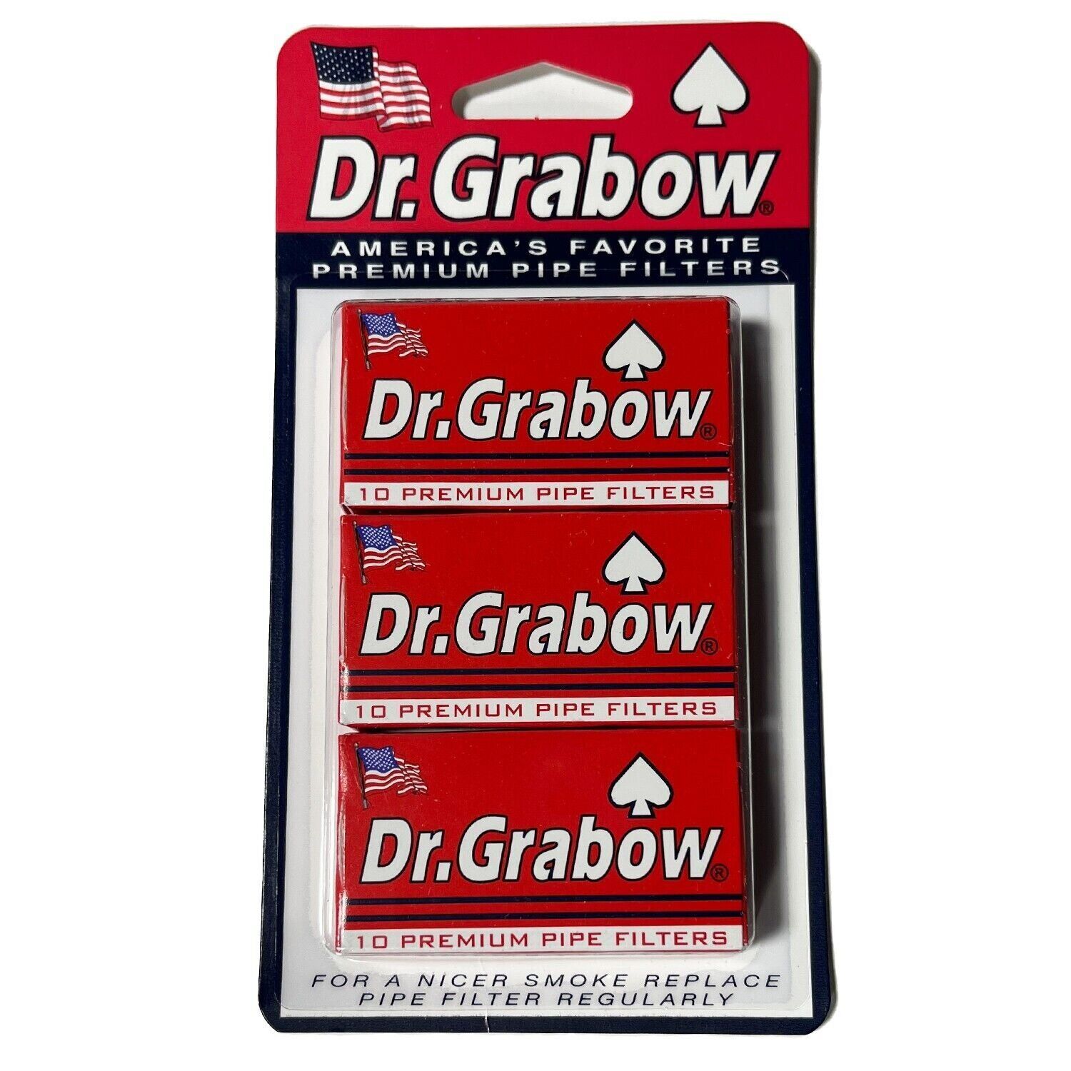 Dr. Grabow 10 Premium Pipe Filters - 3 Pack Display