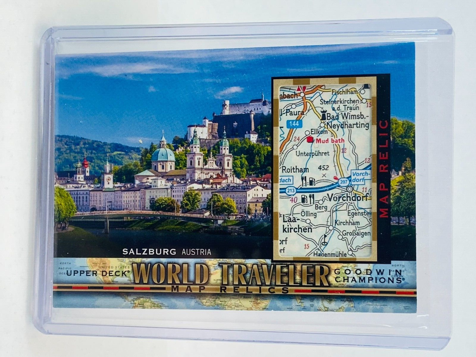 2021 Upper Deck Goodwin Champions World Traveler Map Relic Salzburg Austria