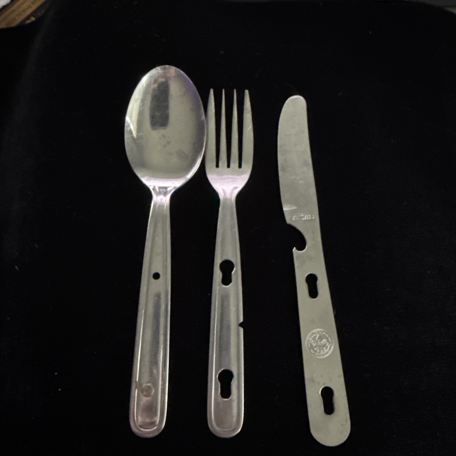 Vintage, Boy Scout Of America, Camp Utensils Silverware Set Spoon Fork Knife Vintage, Boy Scout Of America, Camp Utensils Silverware Set Spoon Fork Knife