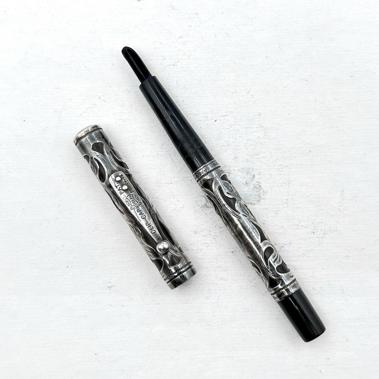 VTG Waterman 414 Eyedropper Fountain Pen Sterling Silver Filigree (No Nib) AS IS VTG Waterman 414 Eyedropper Fountain Pen Sterling Silver Filigree (No Nib) AS IS
