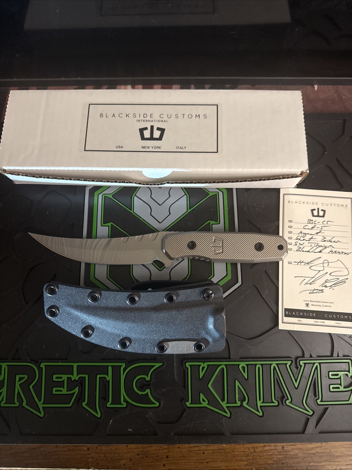 Blackside Customs Cat 5 Magnacut Damascus 1 Of 1