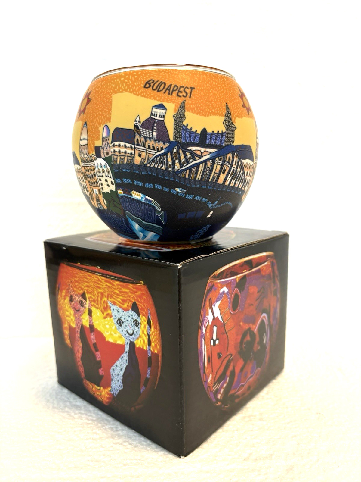 Sicherheitshinweis Glowing Glass Candleholder Budapest Hungary