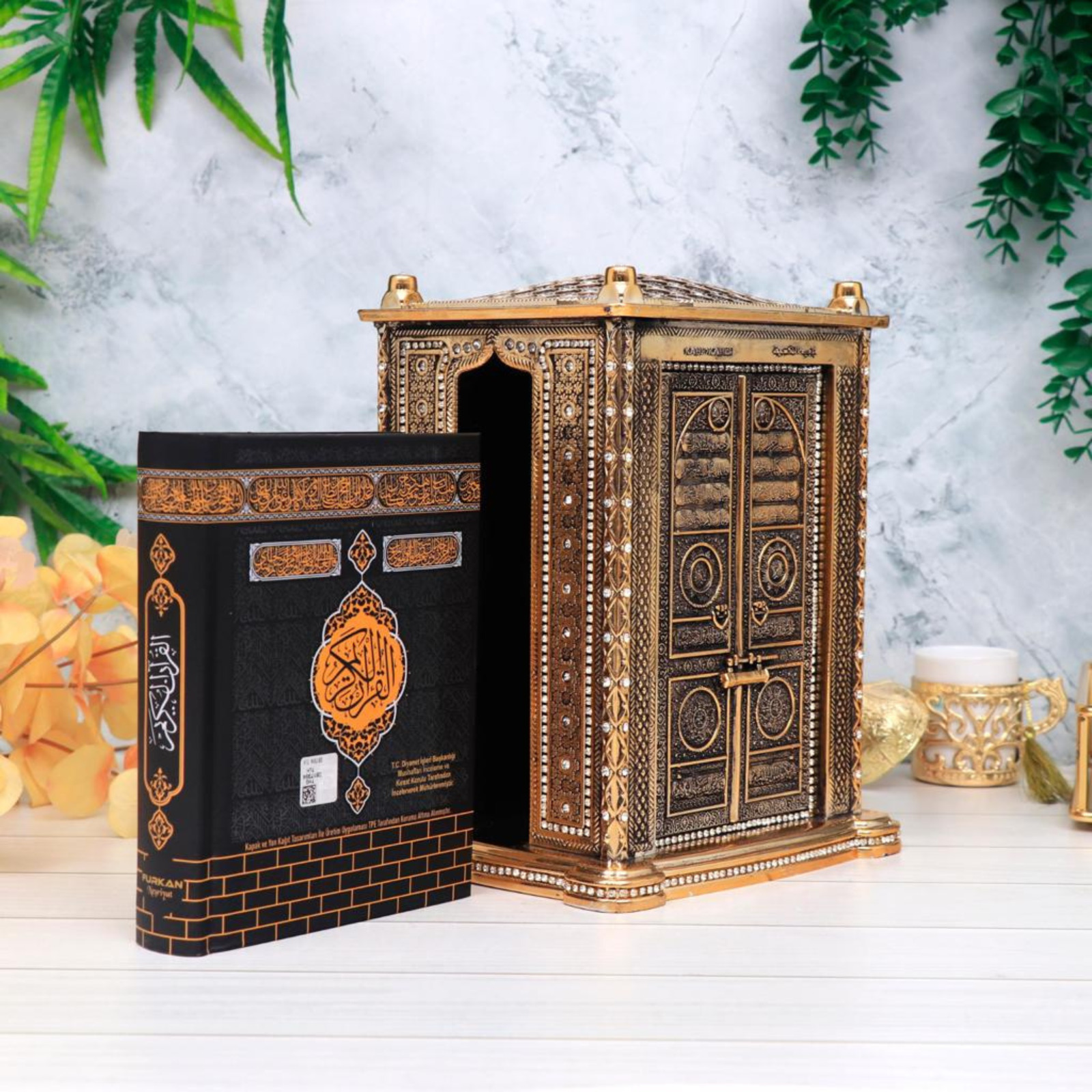 Quran With Kaaba Replica | Kaba Quran Gift Set | Islamic Decoration, Muslim Gift