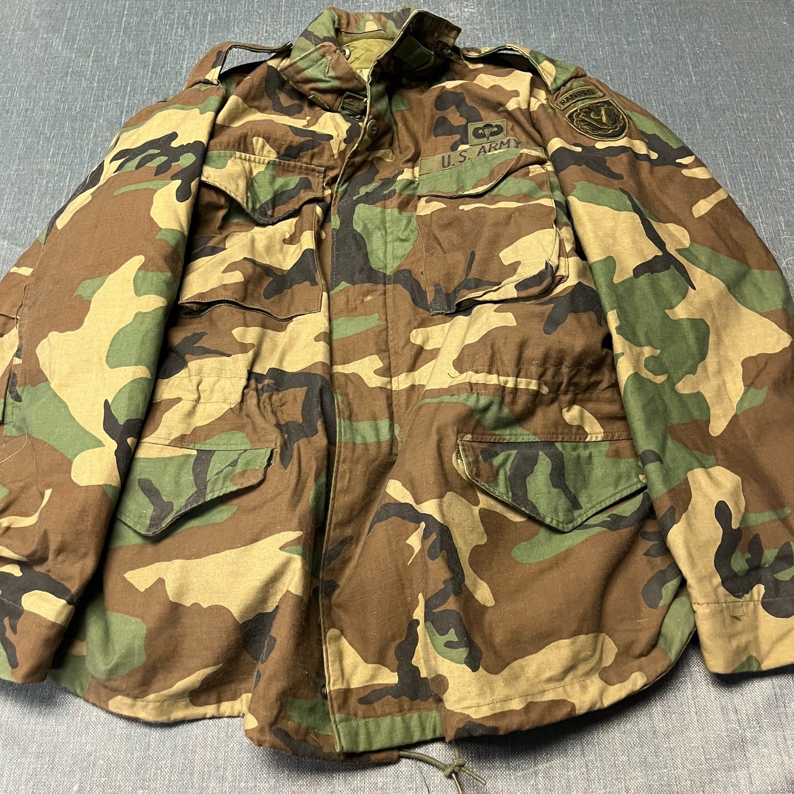 US Military USGI Men's Jacket Size L Camo M65 Field Cold Weather Isratex Liner US Military USGI Men's Jacket Size L Camo M65 Field Cold Weather Isratex Liner