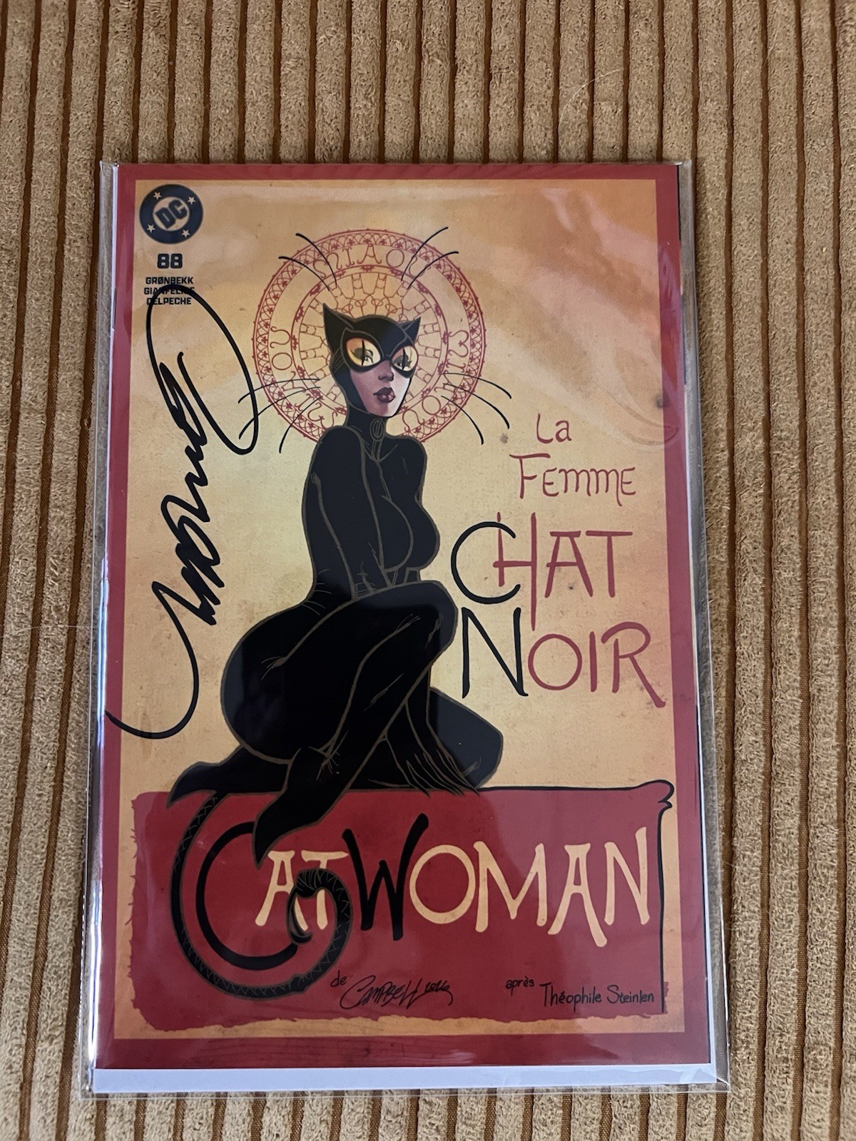 CATWOMAN 88 Signed J SCOTT CAMPBELL CHAT NOIR EXCLUSIVE HOMAGE NM 2026 W/ COA CATWOMAN 88 Signed J SCOTT CAMPBELL CHAT NOIR EXCLUSIVE HOMAGE NM 2026 W/ COA