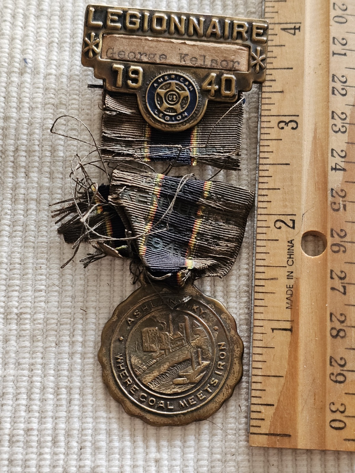 1940 WWII US Army WWI Service American Legion Kentucky Named Medal L@@K 1940 WWII US Army WWI Service American Legion Kentucky Named Medal L@@K