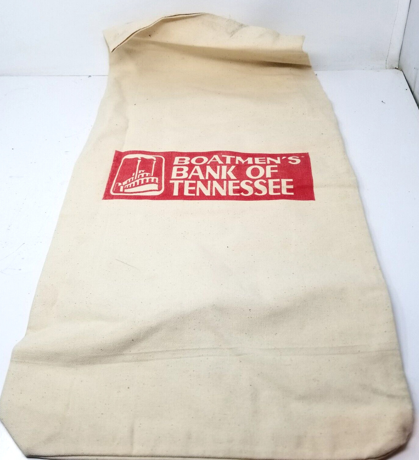 Boatmen\'s Bank of Tennessee Money Bag Large Monroe Canvas Retro 1980s Vtg