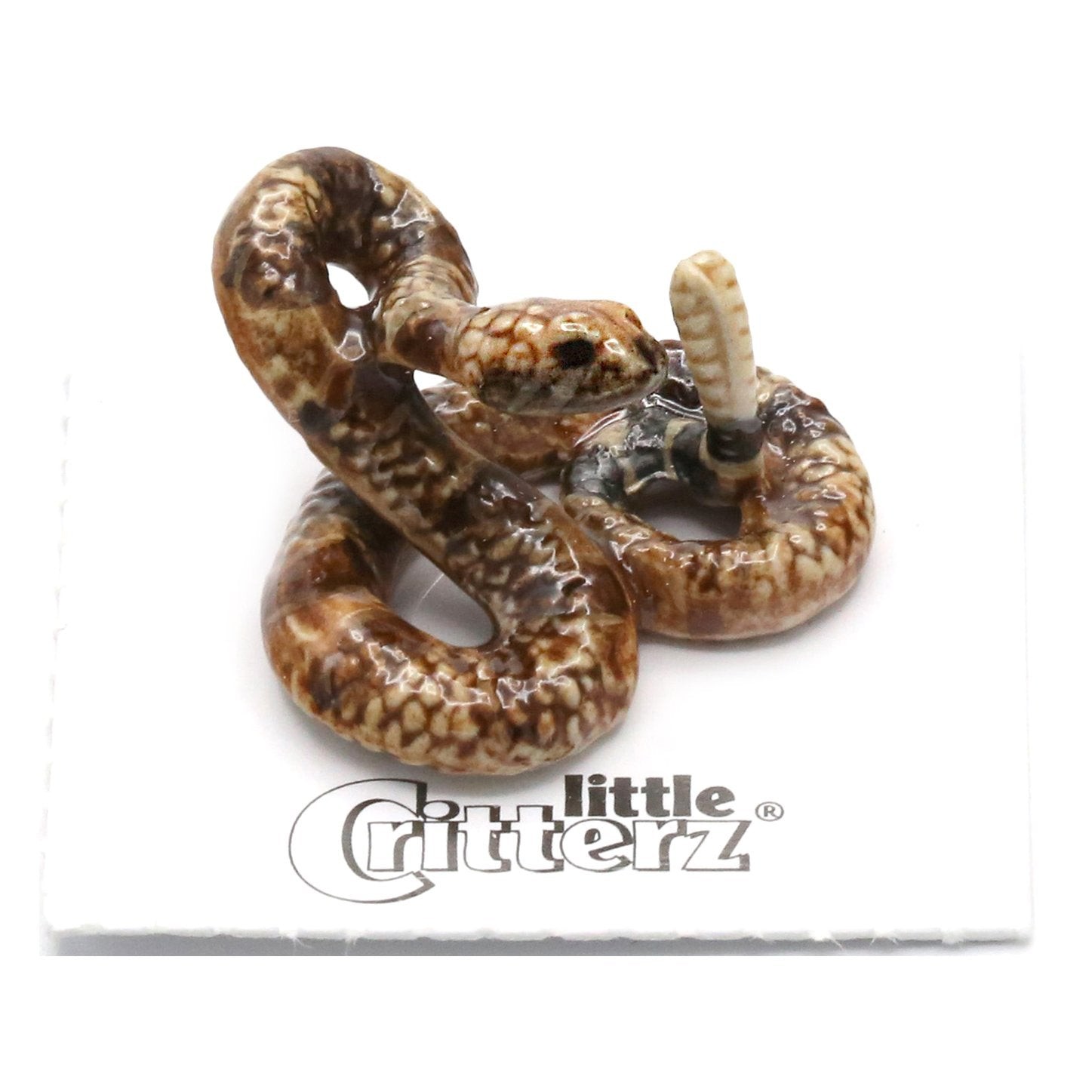 Little Critterz Rattlesnake "Shakes" Reptile - Miniature Porcelain Figurine