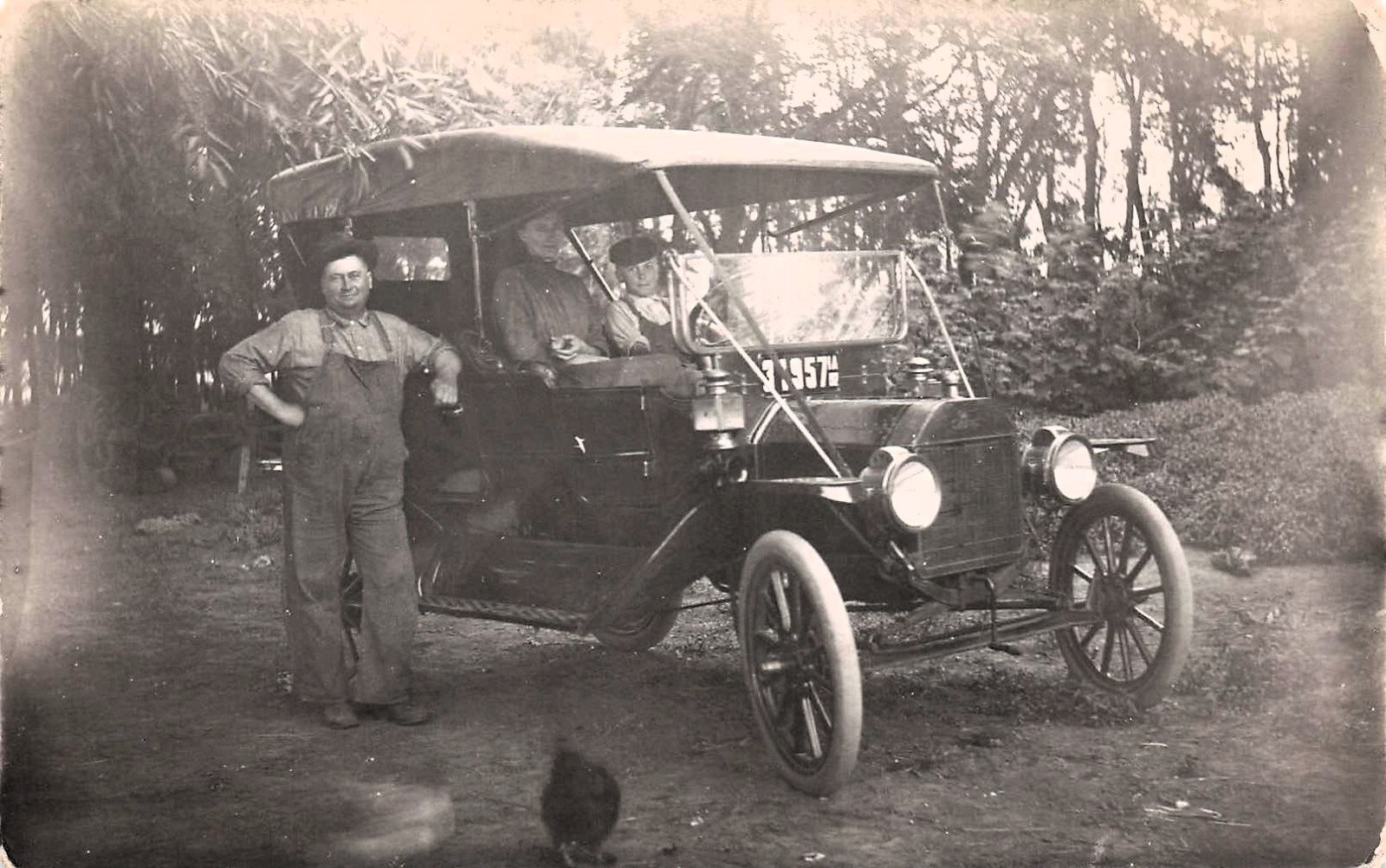 RPPC Ford Model T w/ License Plate Theresa Brick Estate Find Photo Postcard G40 RPPC Ford Model T w/ License Plate Theresa Brick Estate Find Photo Postcard G40