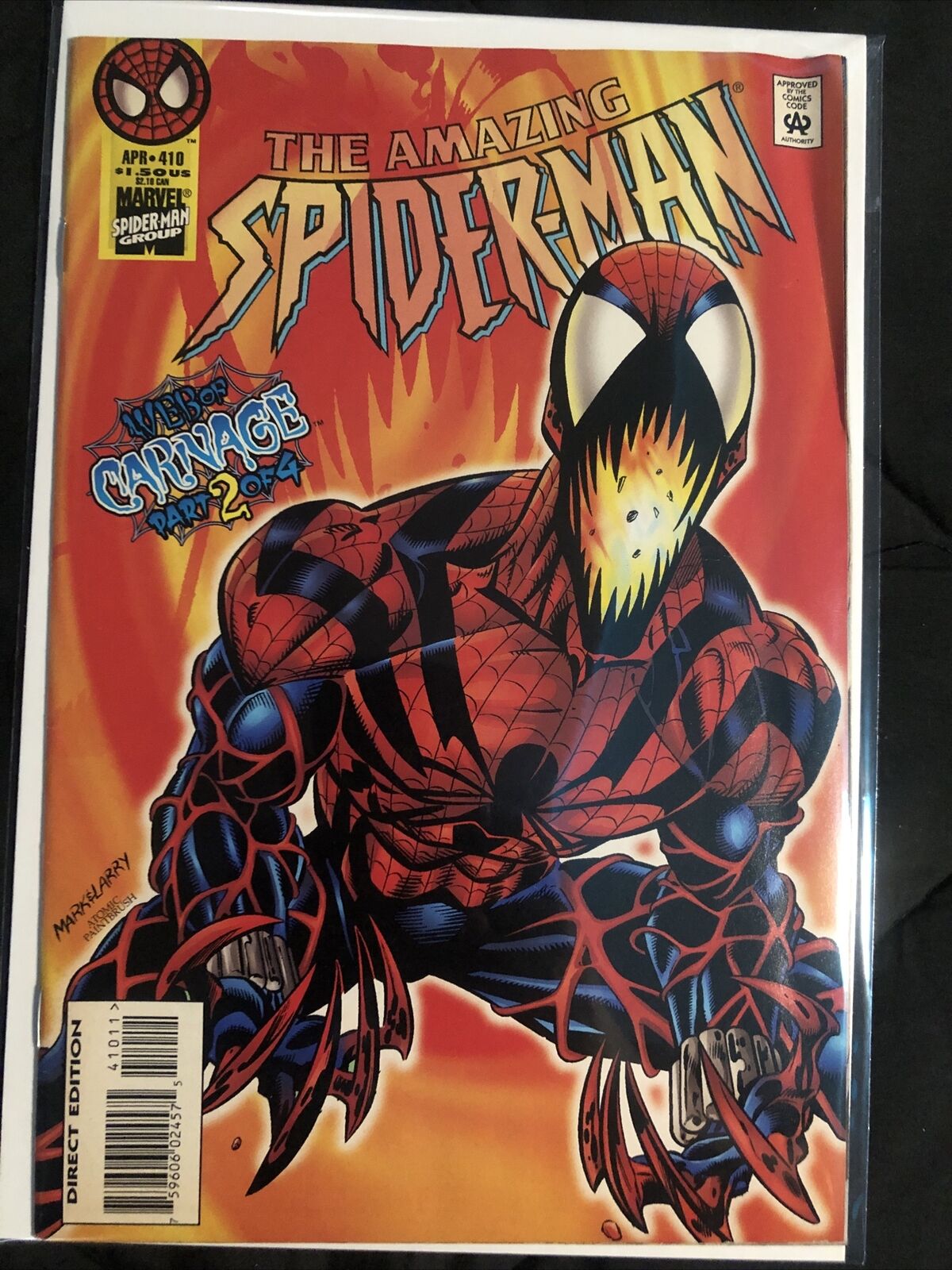 The Amazing Spider-Man #410 - 1st Appearance of Spider-Carnage (1996) Bagged Boa