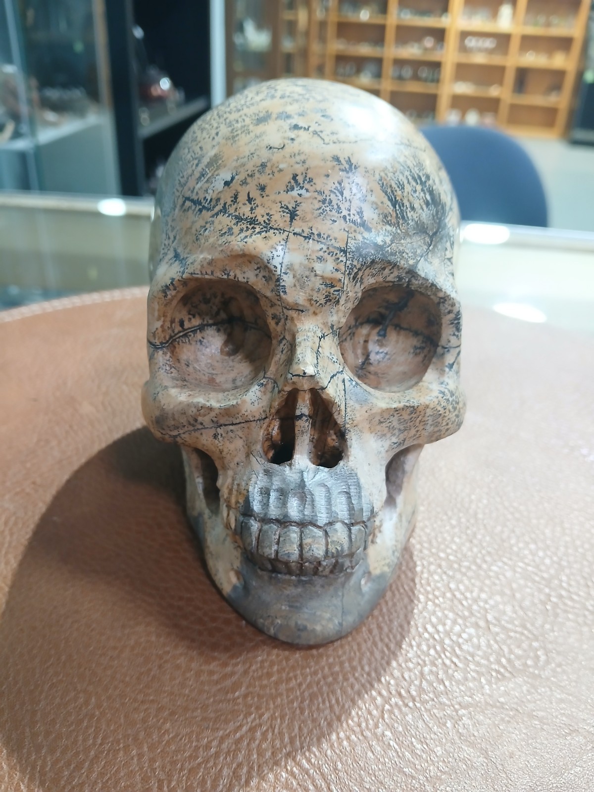 Large Carved Picture Jade Skull 4.17"x5.22"x3.40" Large Carved Picture Jade Skull 4.17"x5.22"x3.40"