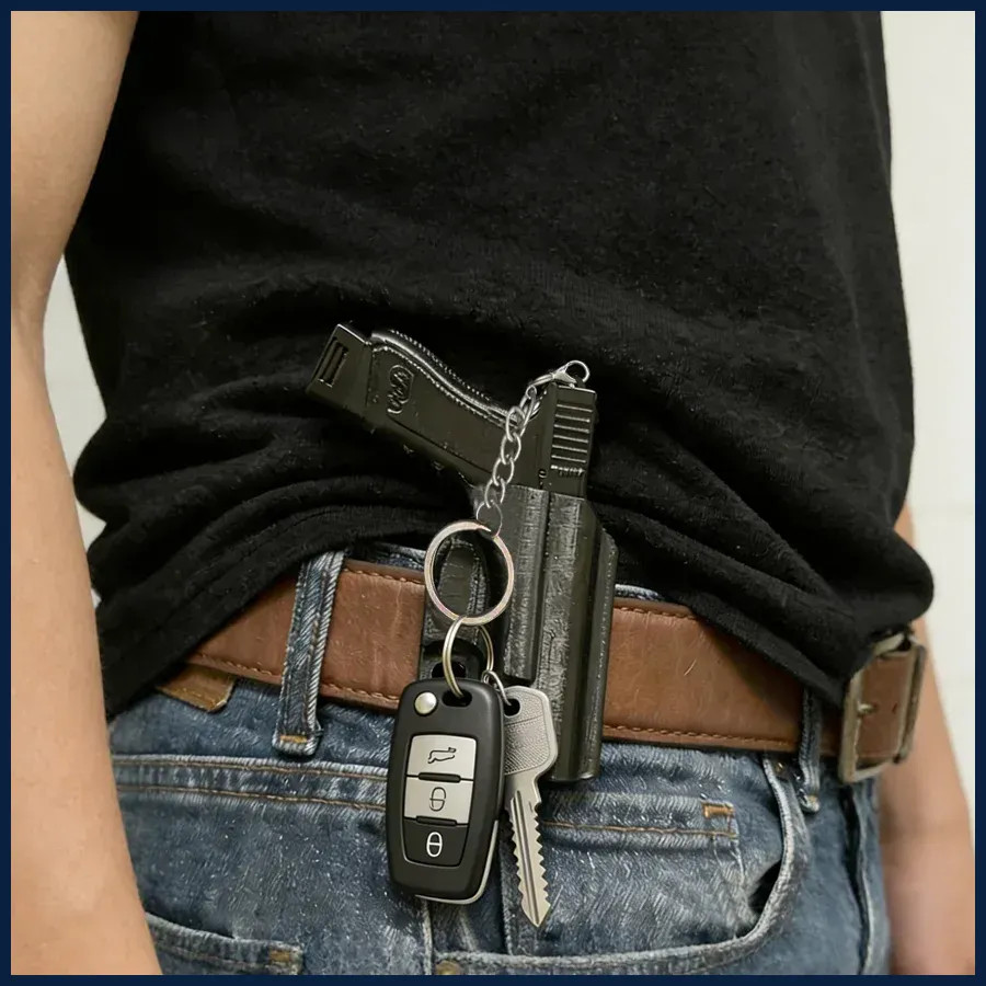 1pcs Mini Pistol Models Made of Eco-Friendly Material, Cool Pistol Keychains 1pcs Mini Pistol Models Made of Eco-Friendly Material, Cool Pistol Keychains
