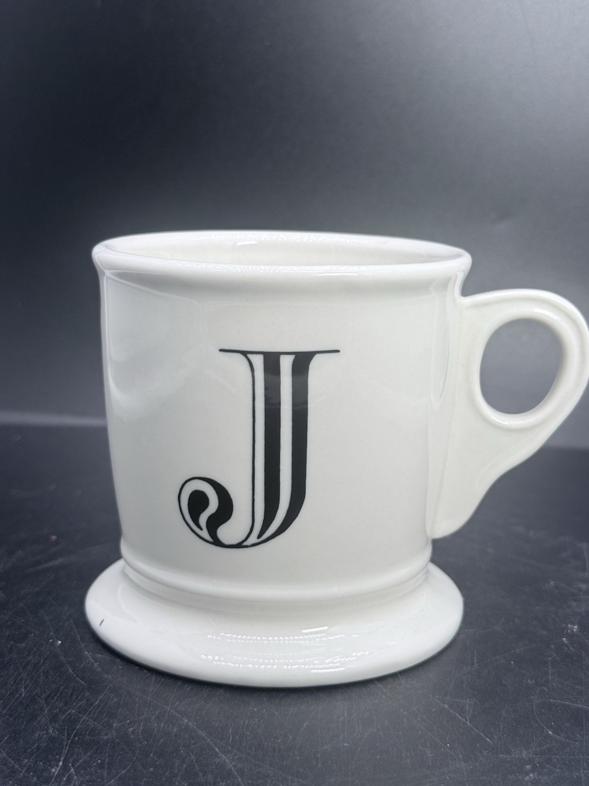 Anthropologie Monogram “J” Initial Letter Alphabet White Coffee Tea Mug Anthropologie Monogram “J” Initial Letter Alphabet White Coffee Tea Mug