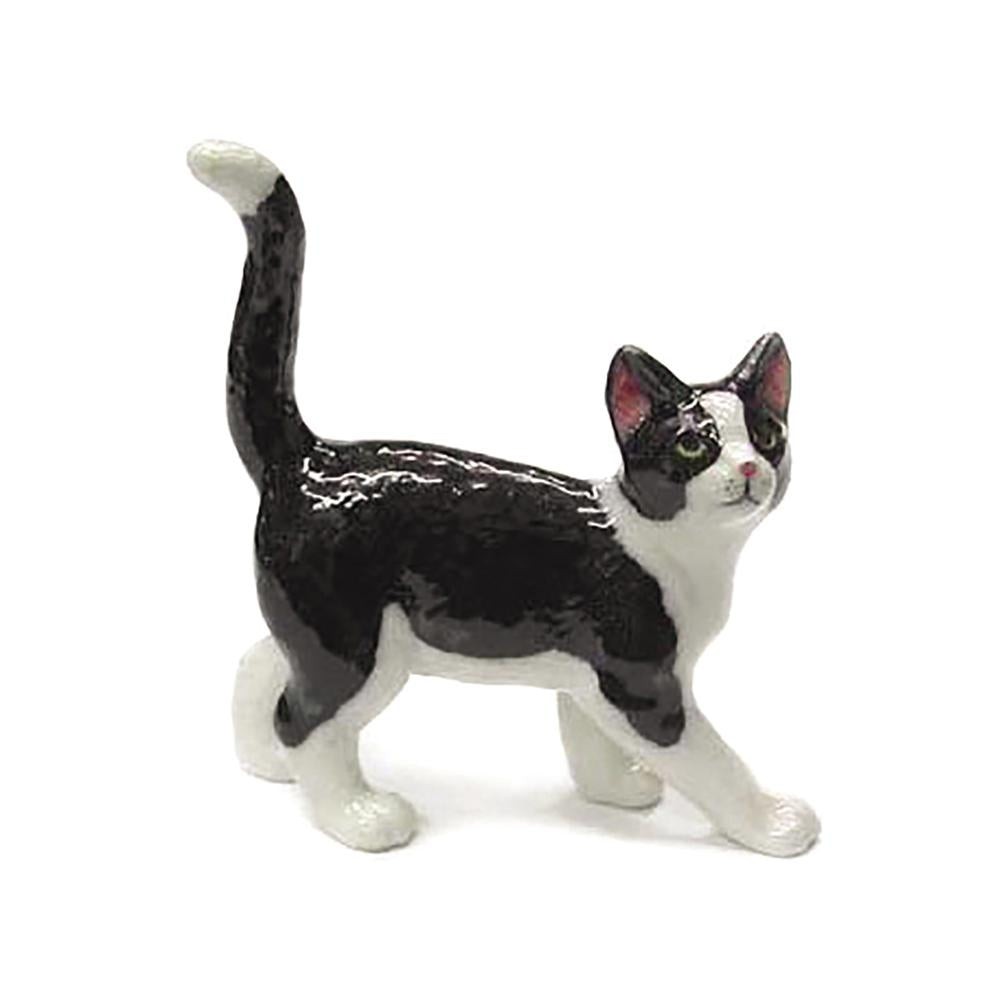 Northern Rose Kitten - Tuxedo Kitten Birthday Gift-Miniature Porcelain Figurine Northern Rose Kitten - Tuxedo Kitten Birthday Gift-Miniature Porcelain Figurine