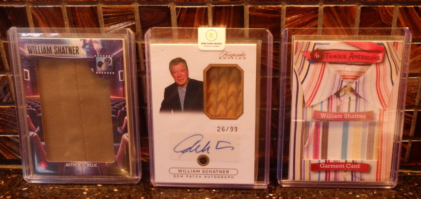 William Shatner Captain Kirk Autograph, Worn, JUMBO ERROR Star Trek Lot /99