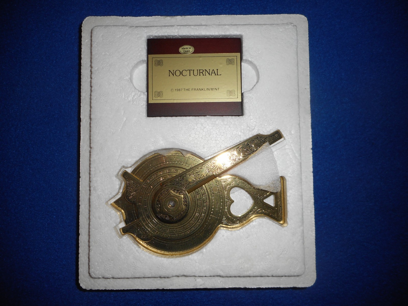 Vintage 1987 The  Nocturnal Franklin Mint with Stand
