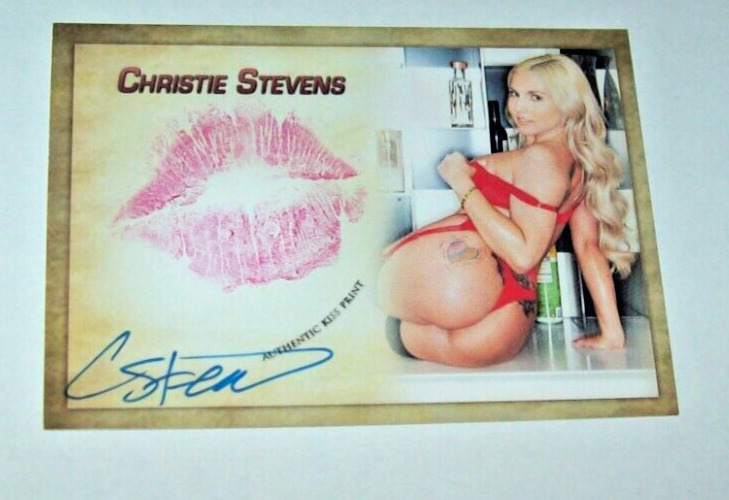 2023 Collectors Expo Model Christie Stevens Autographed Kiss Card 2