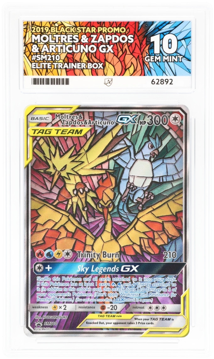 ACE 10 Moltres & Zapdos & Articuno Gx SM210 Pokemon Gem Mint ACE 10 Moltres & Zapdos & Articuno Gx SM210 Pokemon Gem Mint