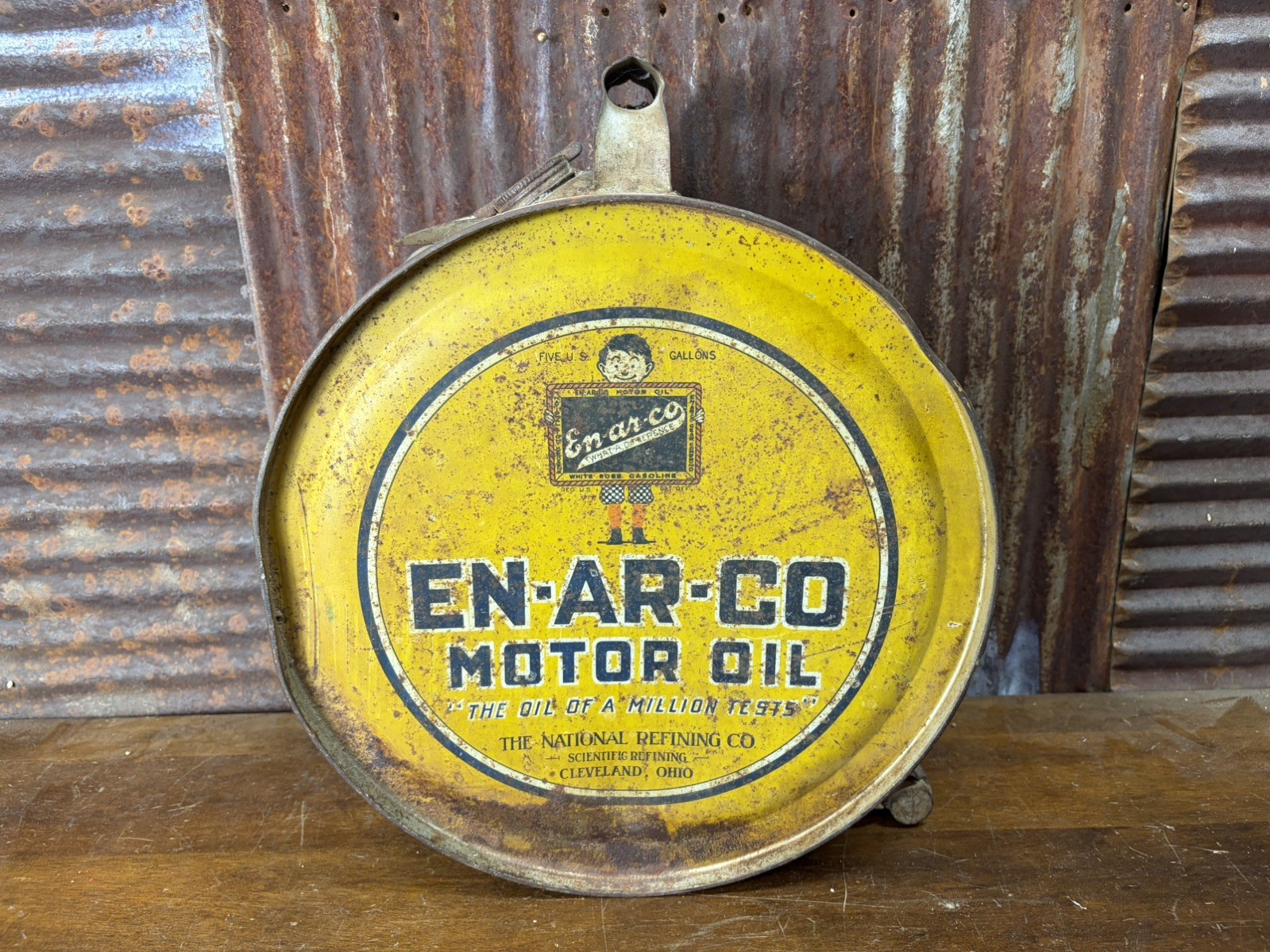 Antique Original EN-AR-CO Oil Rocker Can