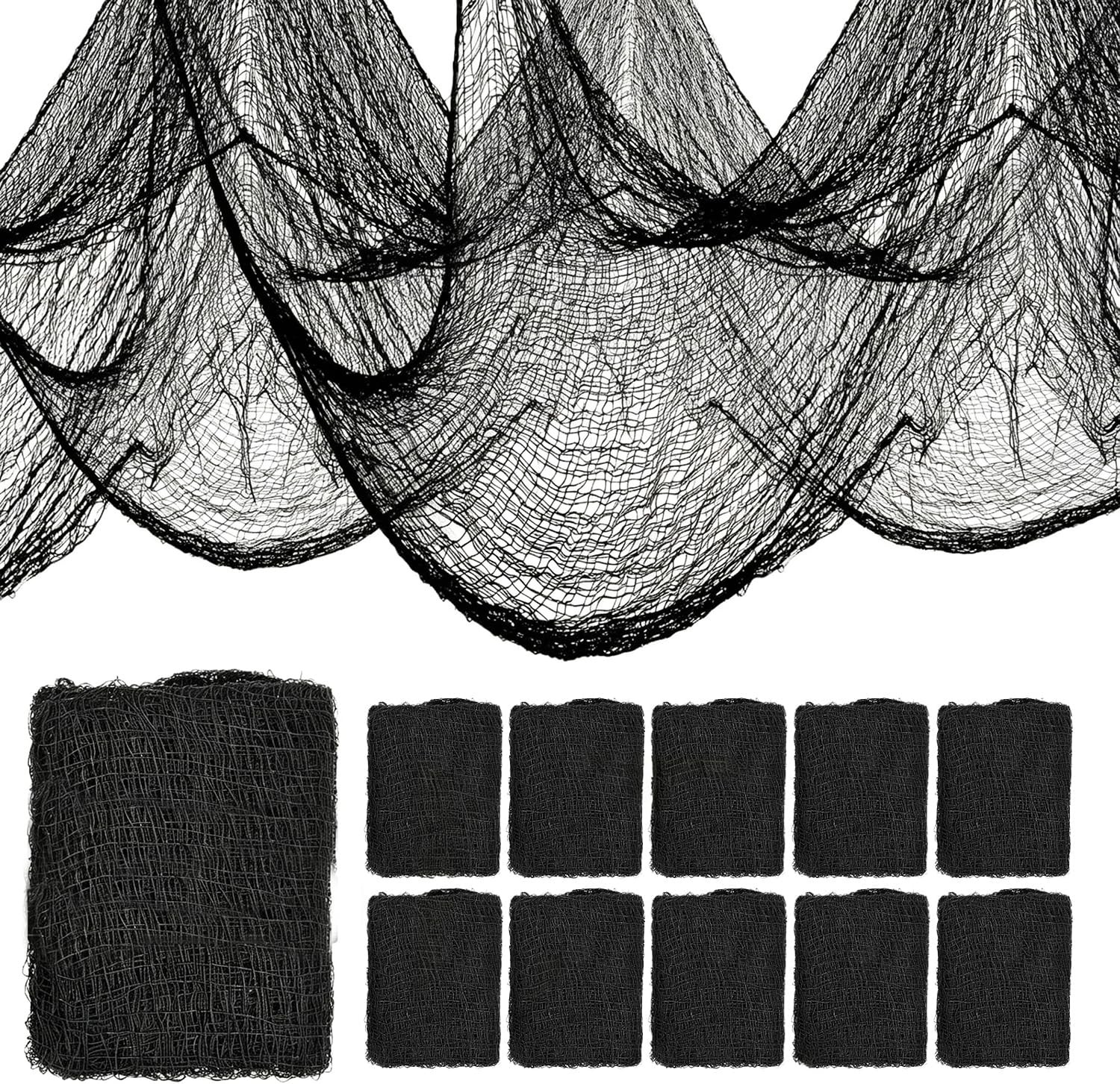 AROIC 9 Pack Halloween Decorations, 30 x 72 Inch Black Spooky Creepy AROIC 9 Pack Halloween Decorations, 30 x 72 Inch Black Spooky Creepy