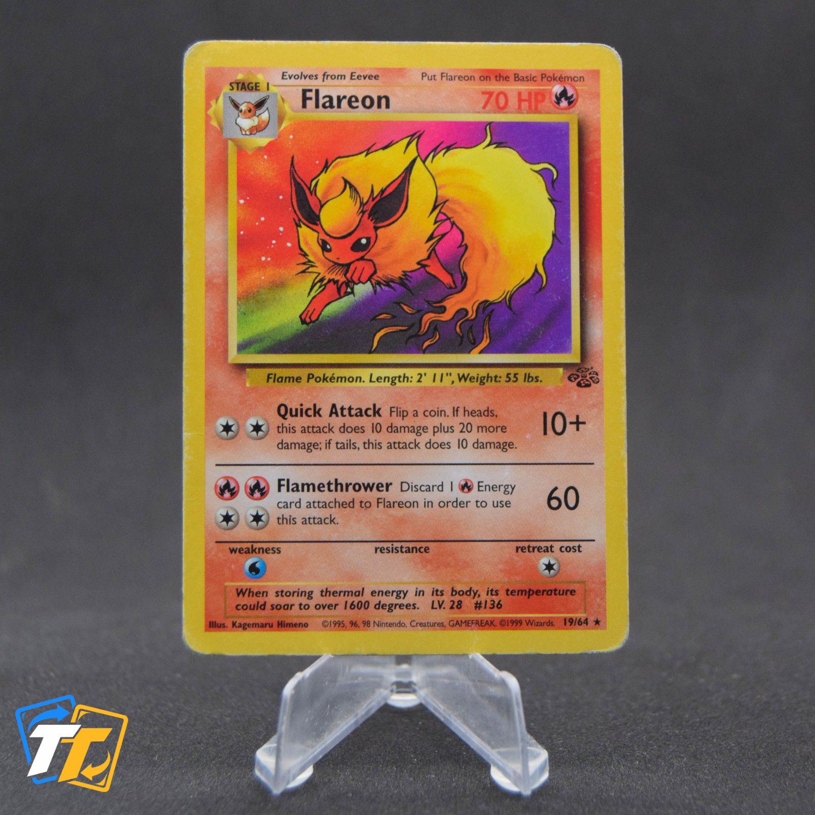 Flareon Jungle 19/64 HP Pokemon Flareon Jungle 19/64 HP Pokemon