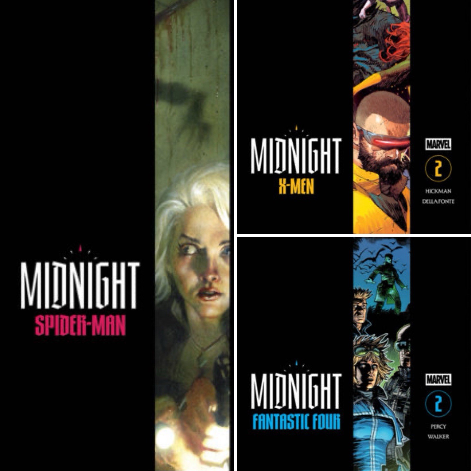 Set Of 3 Marvel Midnight #2 PRESALE 11/18 X-Men,Spider-Man,Fantastic Four Set Of 3 Marvel Midnight #2 PRESALE 11/18 X-Men,Spider-Man,Fantastic Four