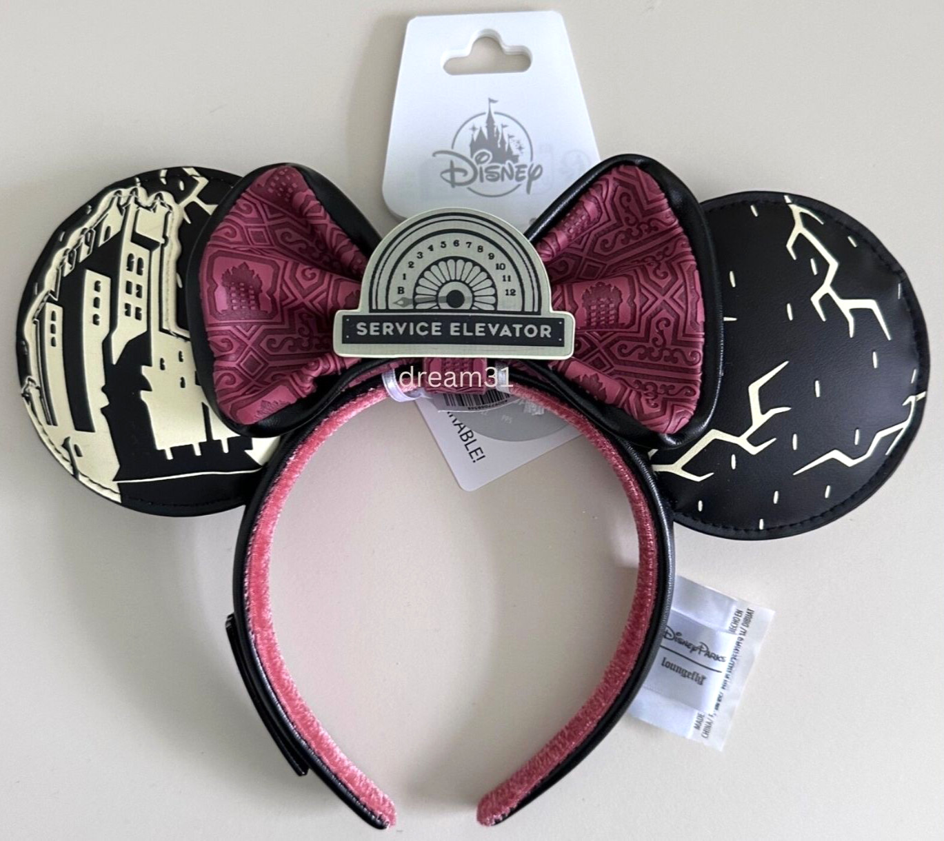 BNWT Disney Loungefly Tower Of Terror Minnie Mouse Ears Headband Adult One Size BNWT Disney Loungefly Tower Of Terror Minnie Mouse Ears Headband Adult One Size