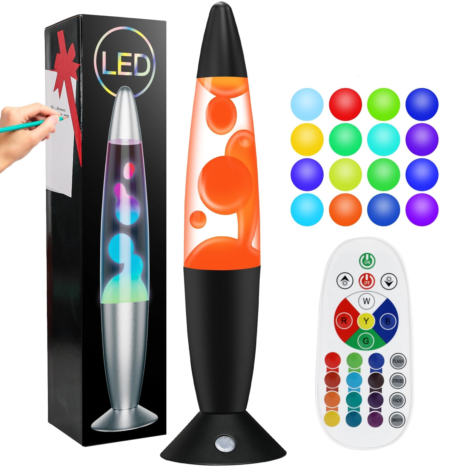 Kikilive 16 Liquid Motion Lamp Led Relaxing Night Light Black Base 17 Color Kikilive 16 Liquid Motion Lamp Led Relaxing Night Light Black Base 17 Color