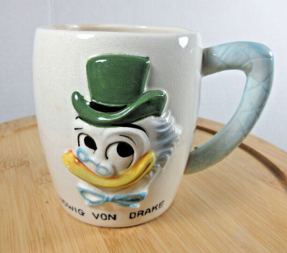 vintage 1961 Walt Disney Productions Ludwig Von Drake duck ceramic coffee mug