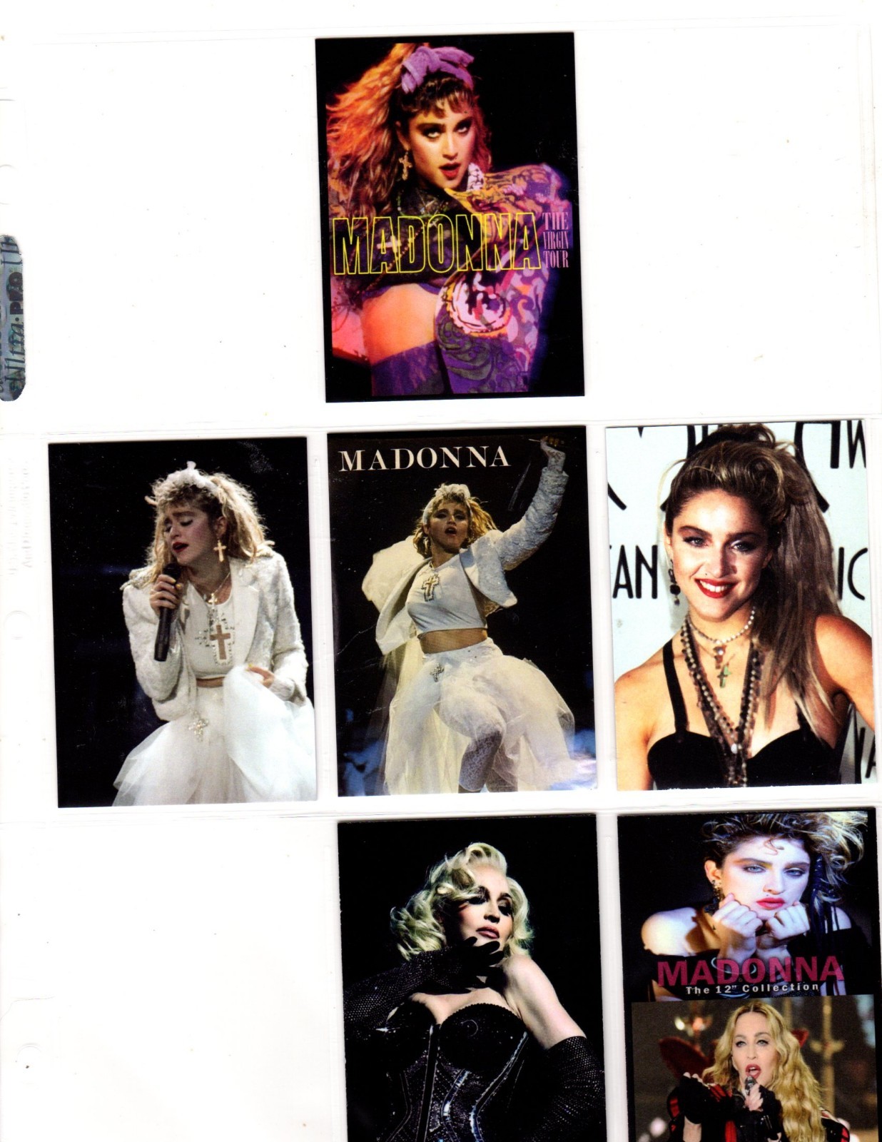 MADONNA CUSTOM TRADING CARD 6 CARDS SET MADONNA CUSTOM TRADING CARD 6 CARDS SET