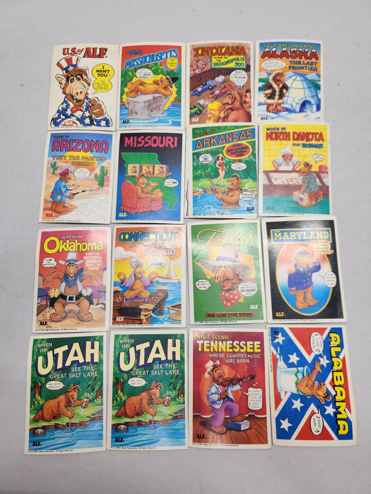 1987 U.S. of ALF trading card Lot Of 16 1987 U.S. of ALF trading card Lot Of 16