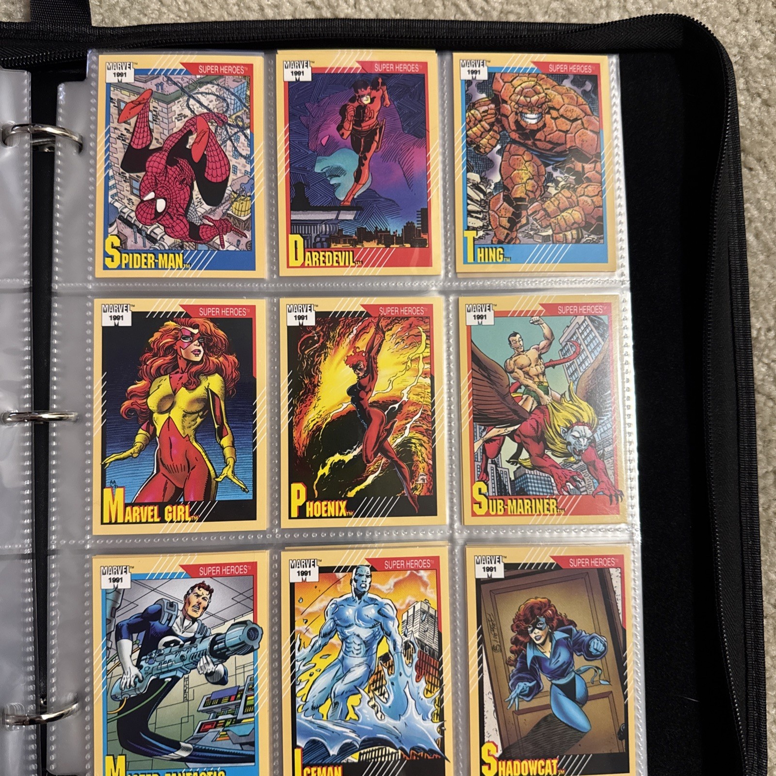 1991 Marvel Universe COMPLETE Card Set Impel All cards 1 Through 162 (base set) 1991 Marvel Universe COMPLETE Card Set Impel All cards 1 Through 162 (base set)