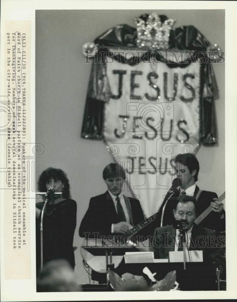 1989 Press Photo Word of Faith Church Musical Ensemble, Slidell, Louisiana