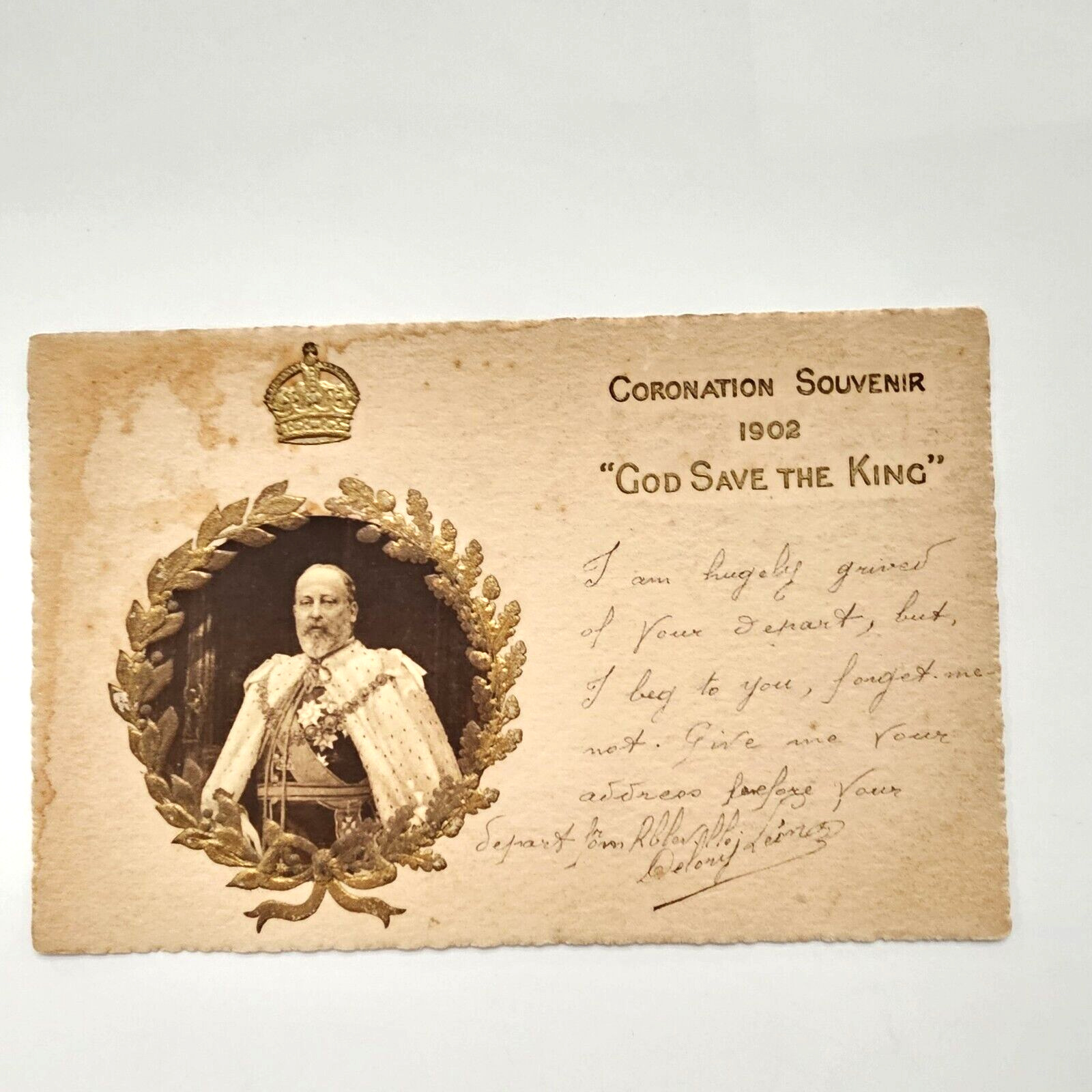Coronation of Edward VII 1902 UK King Postcard Souvenir Used Vintage 97