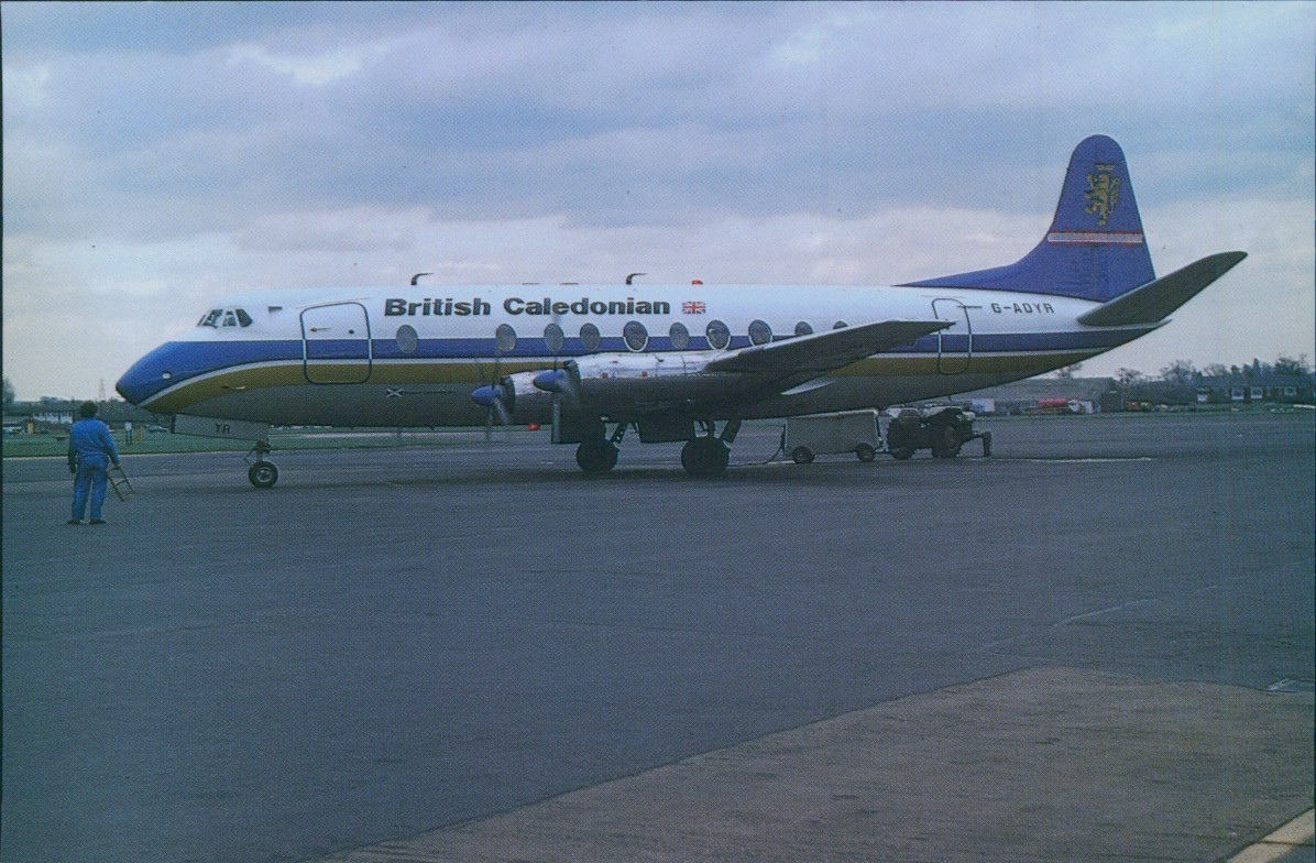 Postcard F30976# British Caledonian Airways G-AOYR Viscount Postcard F30976# British Caledonian Airways G-AOYR Viscount