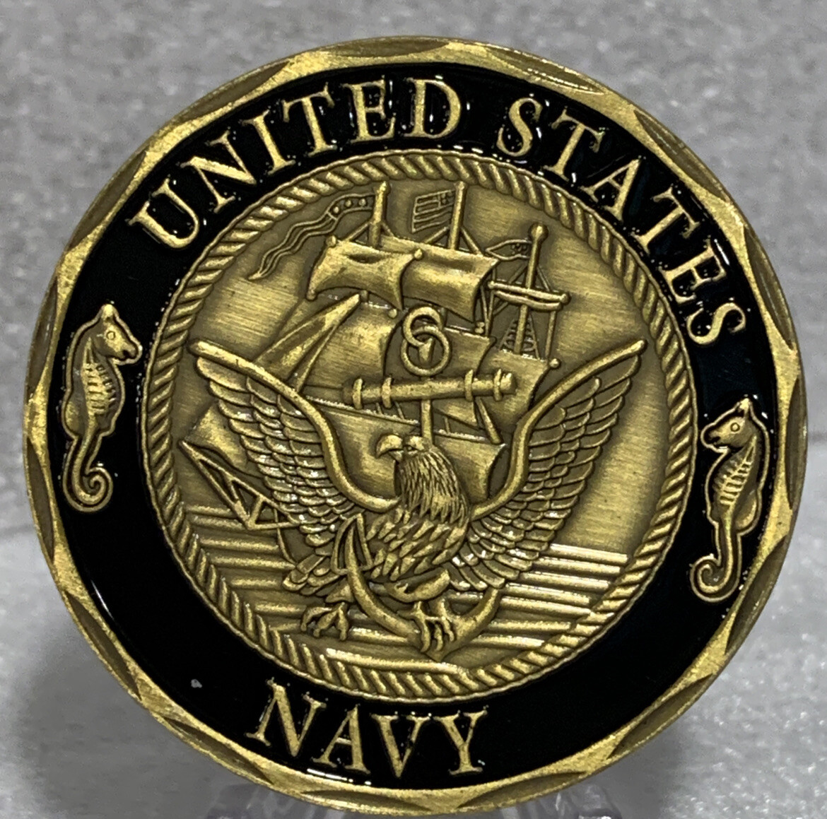 * US Navy Challenge Coin, Shellback US Navy Values Challenge Collectible Coin * US Navy Challenge Coin, Shellback US Navy Values Challenge Collectible Coin