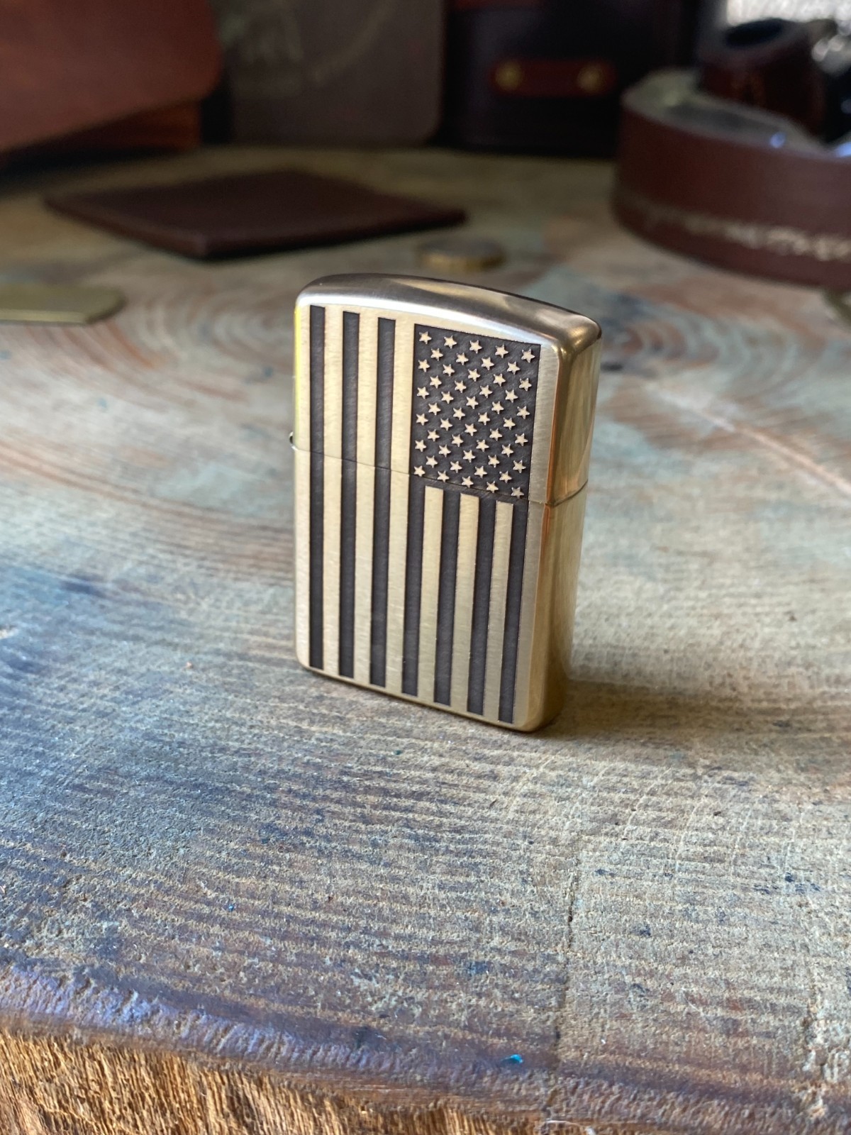 American Flag | USA Flag Zippo Armor Brass | Deep Engraved American Flag | USA Flag Zippo Armor Brass | Deep Engraved