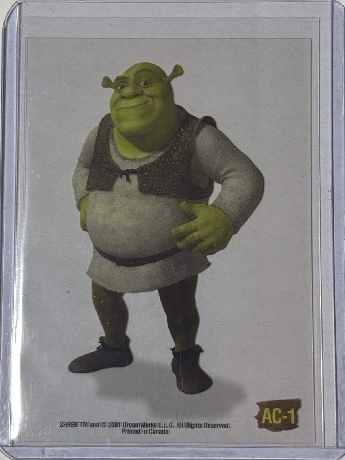 Shrek 2001 Dart Flipcards Acetate AC-1 Rookie RC Shrek 2001 Dart Flipcards Acetate AC-1 Rookie RC