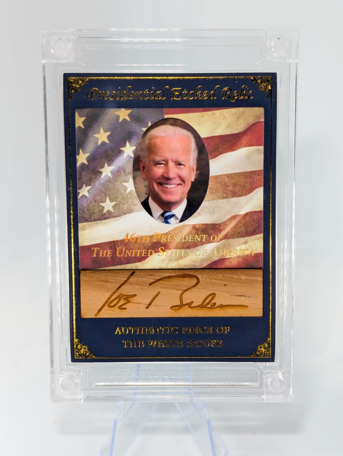 2025 Word From POTUS Joe Biden Presidential Etched Relic Piece Of The WH #01/47 2025 Word From POTUS Joe Biden Presidential Etched Relic Piece Of The WH #01/47
