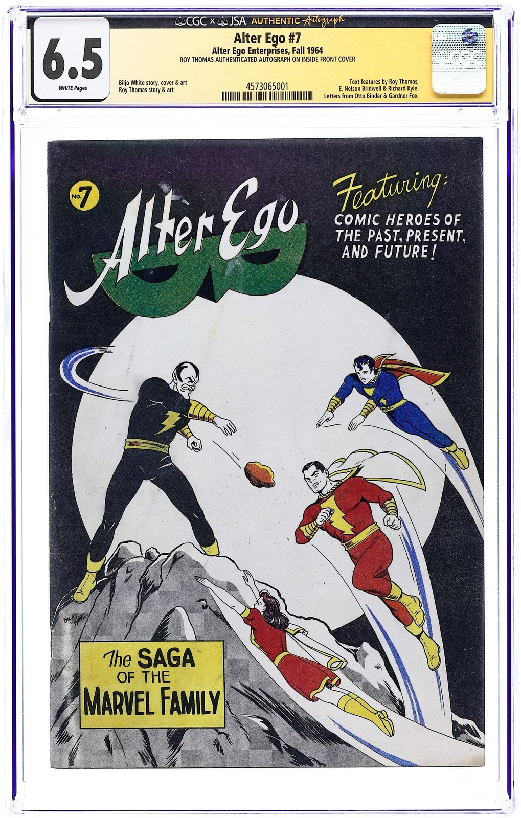 Alter Ego Fanzine #7 CGC 6.5 JSA Thomas 1964 4573065001 Alter Ego Fanzine #7 CGC 6.5 JSA Thomas 1964 4573065001