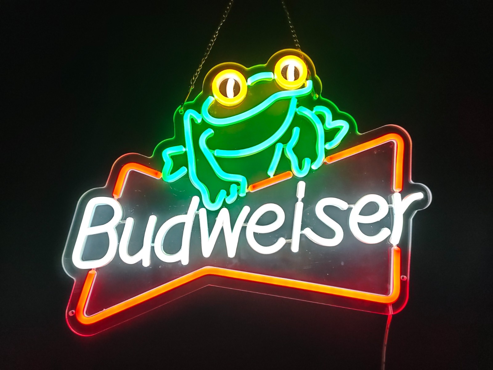 16"x13" Vintage Style Frog Beer LED Neon Sign With Dimmer USB Powered Light Lamp 16"x13" Vintage Style Frog Beer LED Neon Sign With Dimmer USB Powered Light Lamp