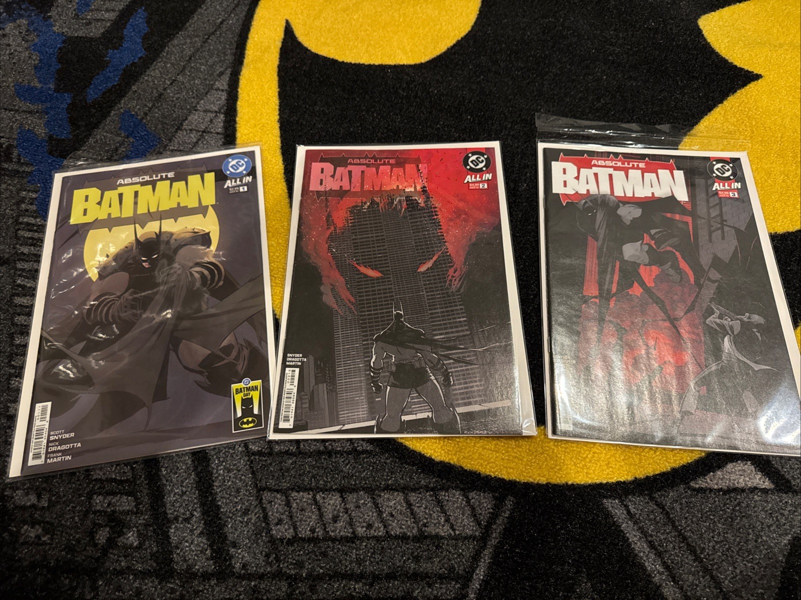 DC Comics Absolute Batman Issues #1-3 NM Batman Day ,Second ,And Third Printings DC Comics Absolute Batman Issues #1-3 NM Batman Day ,Second ,And Third Printings